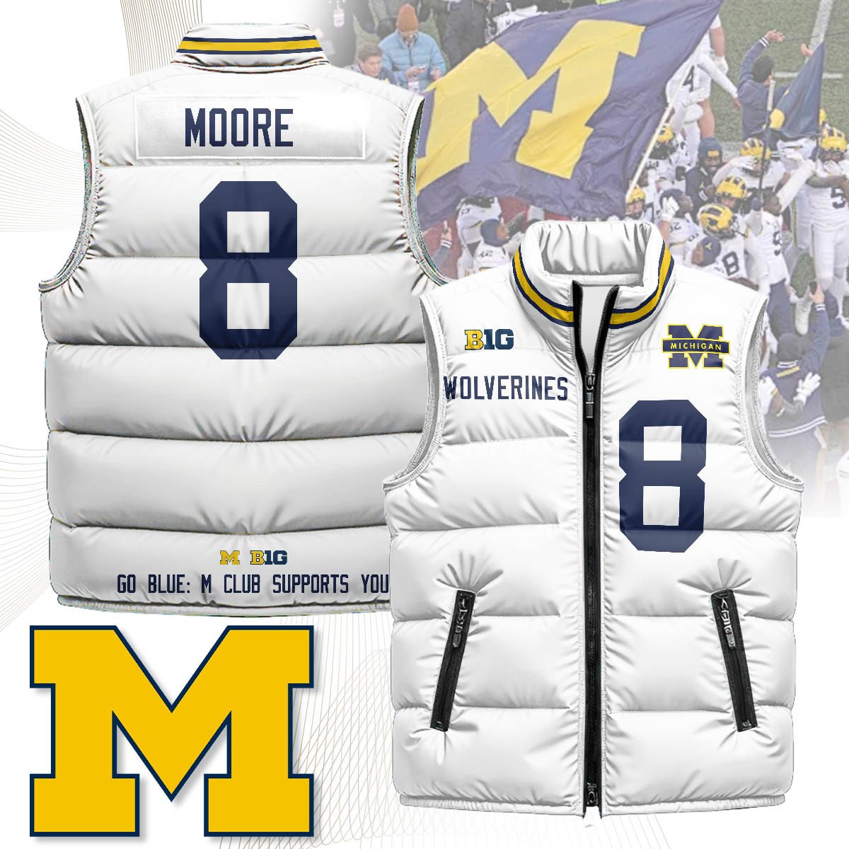 Michigan Wolverines Unisex Puffer Vest