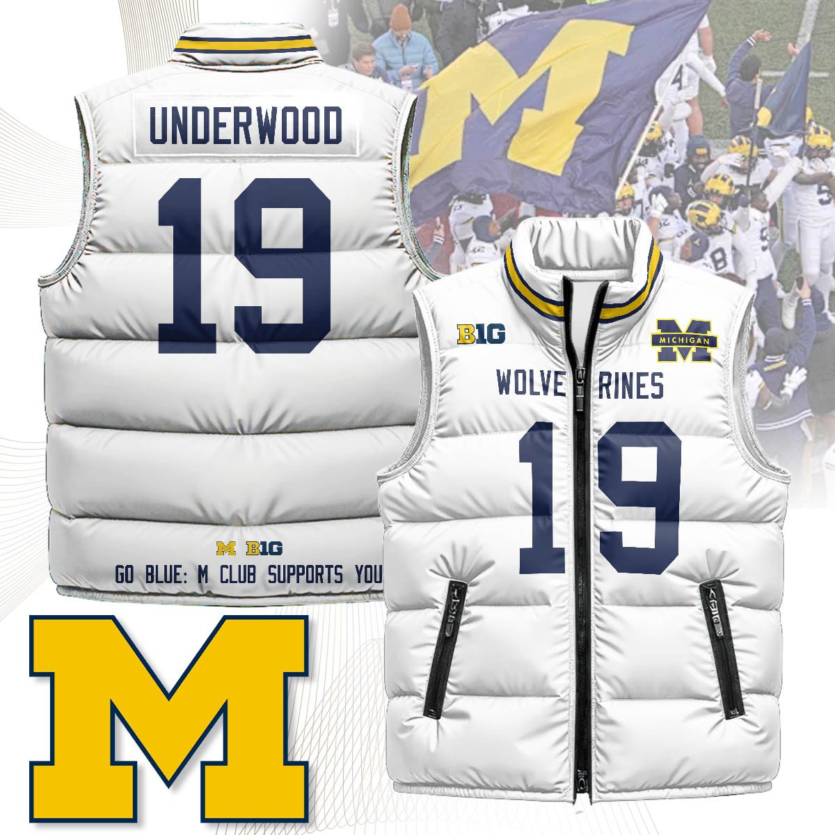 MICH Unisex Puffer Vest