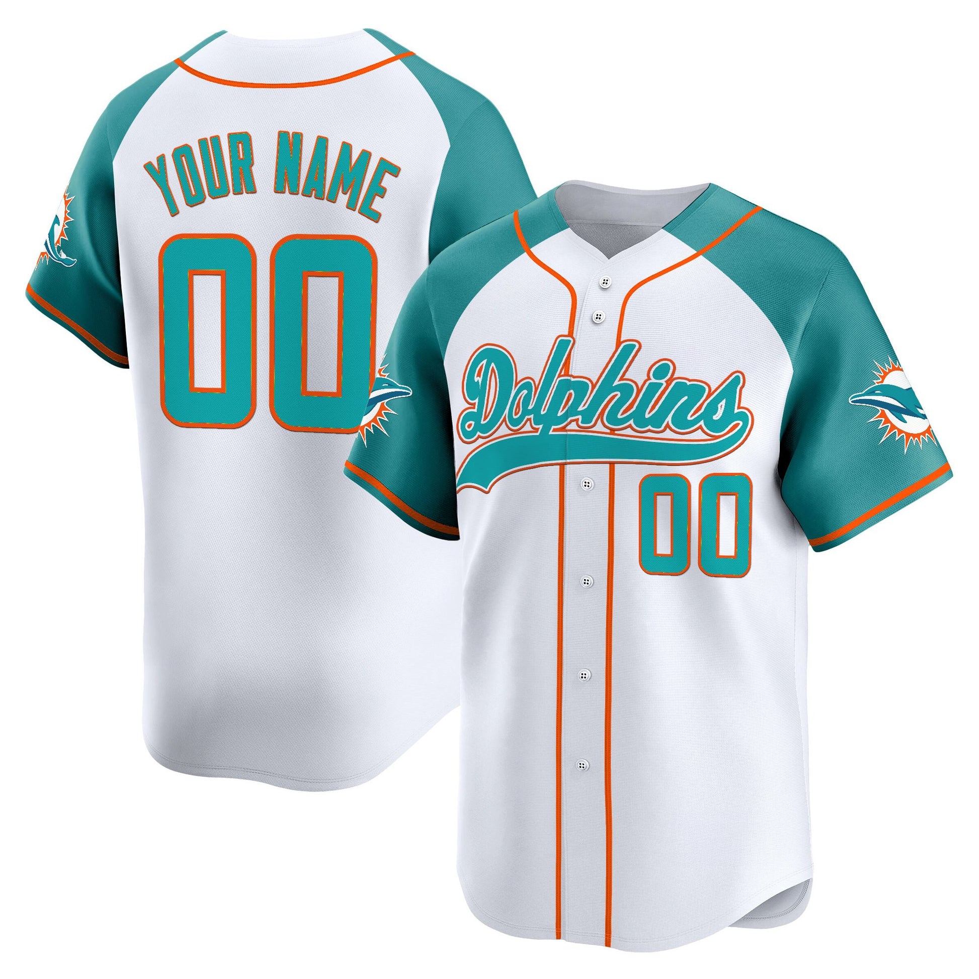 Miami Dolphins 2025 Vapor Baseball Custom Jersey - All Stitched