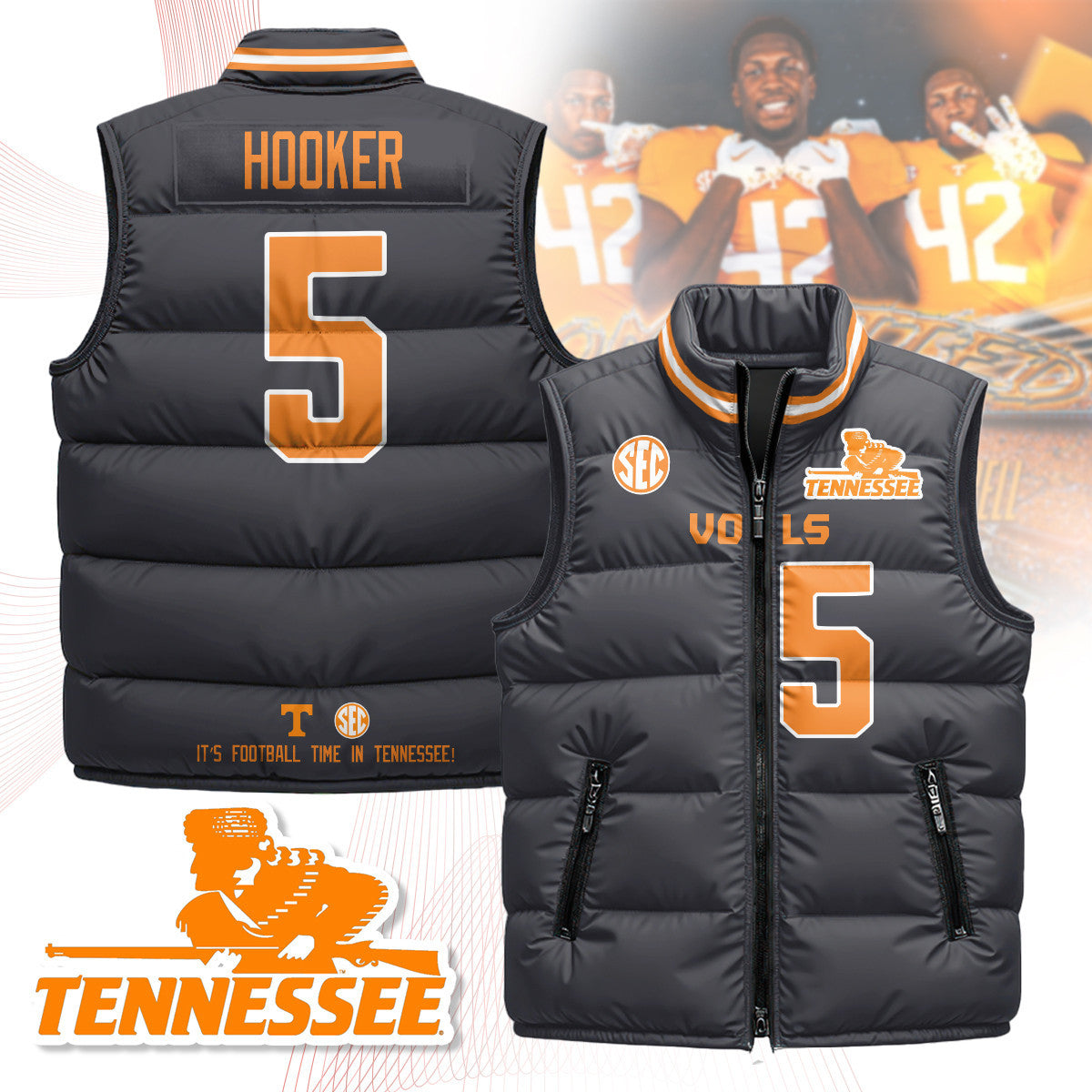 Tennessee Volunteers Unisex Puffer Vest