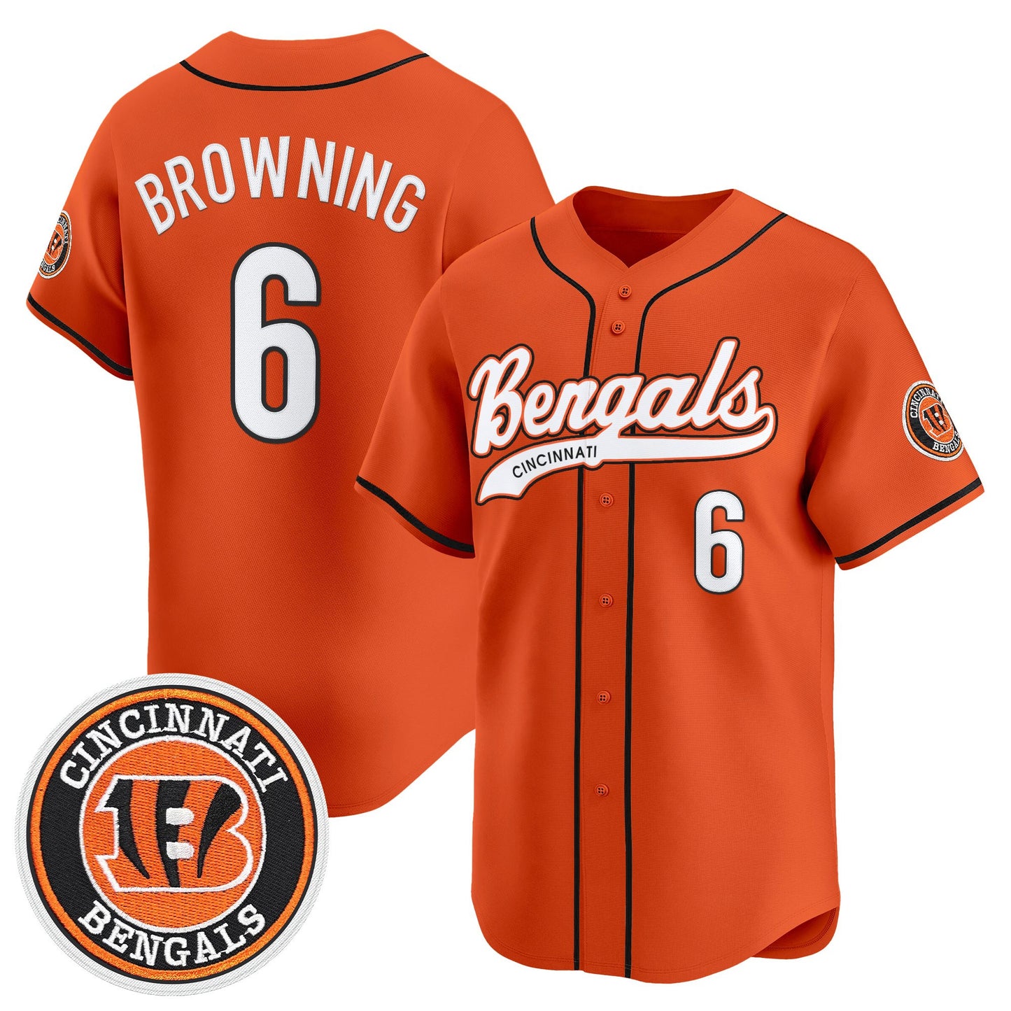 Men's Cincinnati Bengals 2025 Vapor Limited Baseball Jersey - All Stitched
