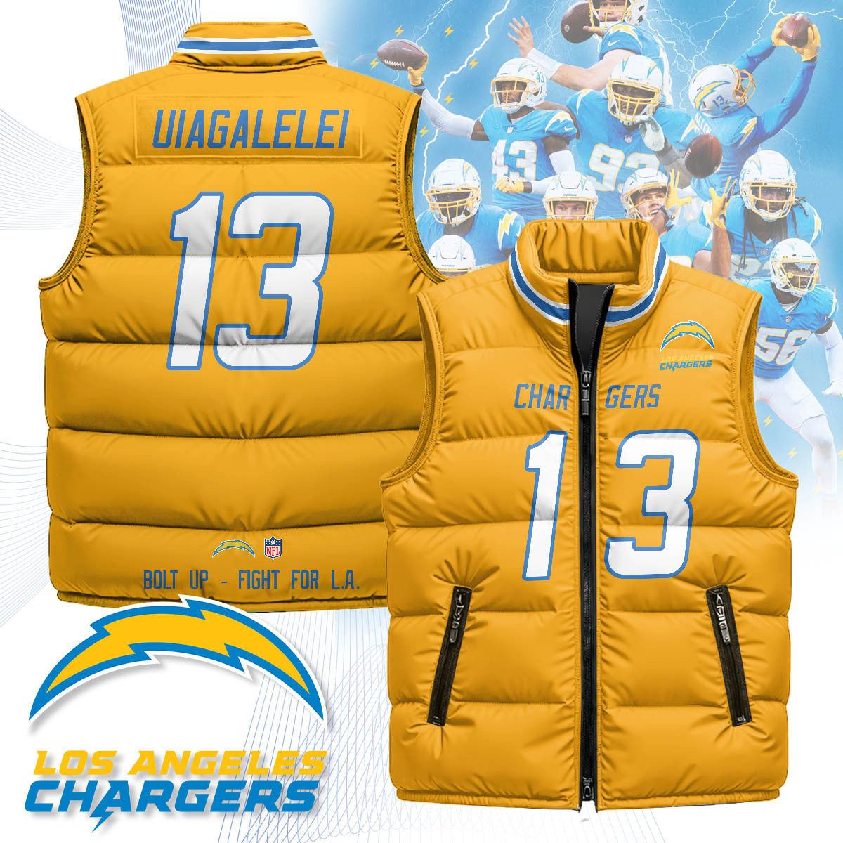 Los Angeles Chargers Unisex Puffer Vest