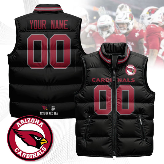 Custom Arizona Cardinals Unisex Puffer Vest