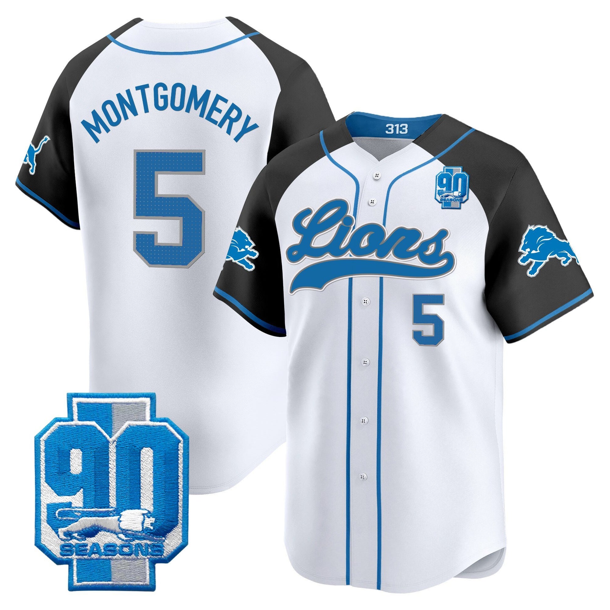 Men's Detroit Lions 2025 Vapor Baseball Jersey - All Stitched