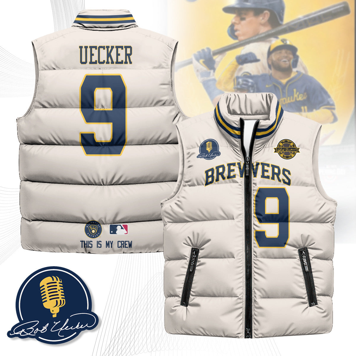 Milwaukee Brewers Unisex Puffer Vest