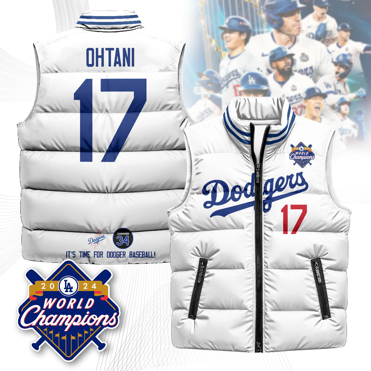 Los Angeles Dodgers Unisex Puffer Vest