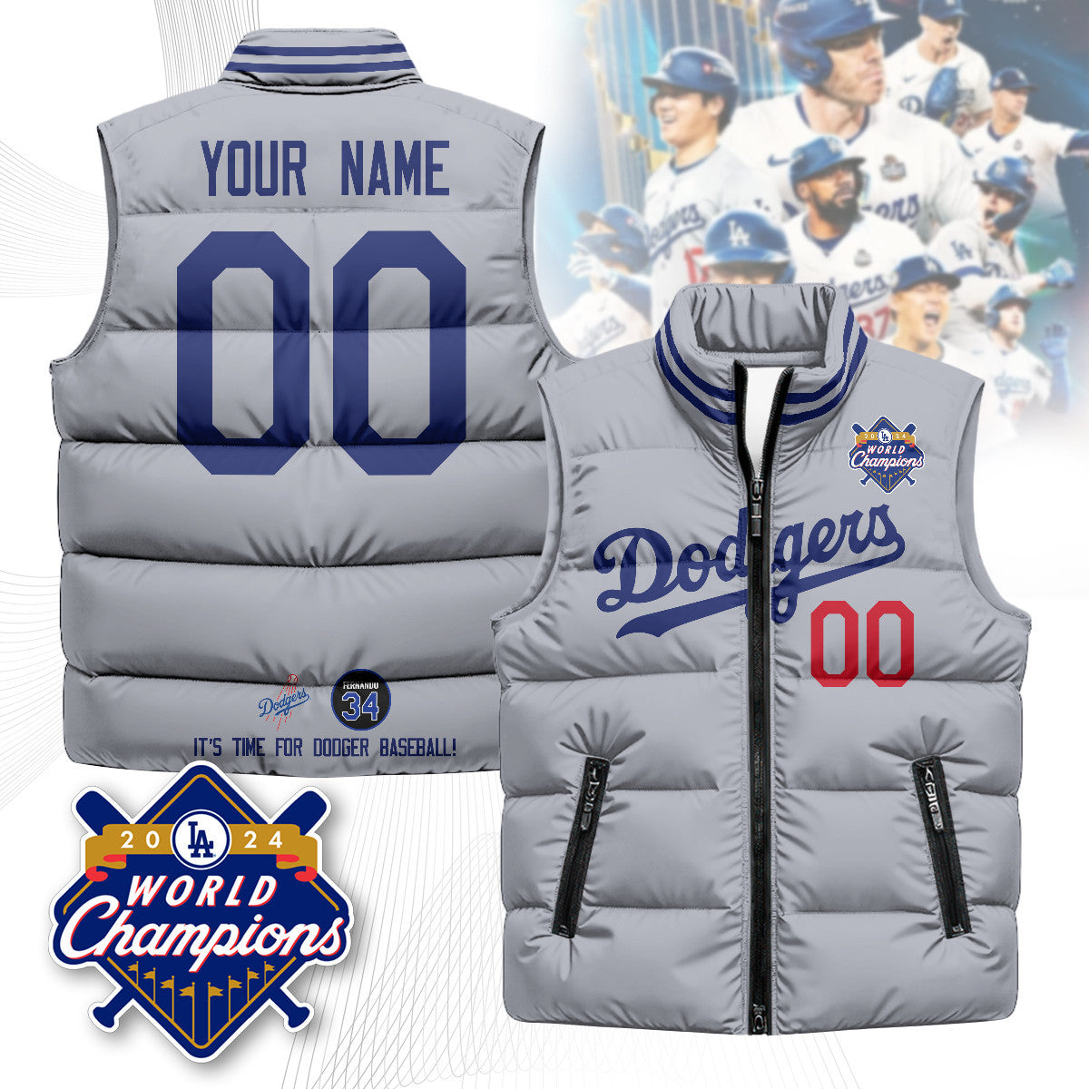 Los Angeles Dodgers Unisex Puffer Vest