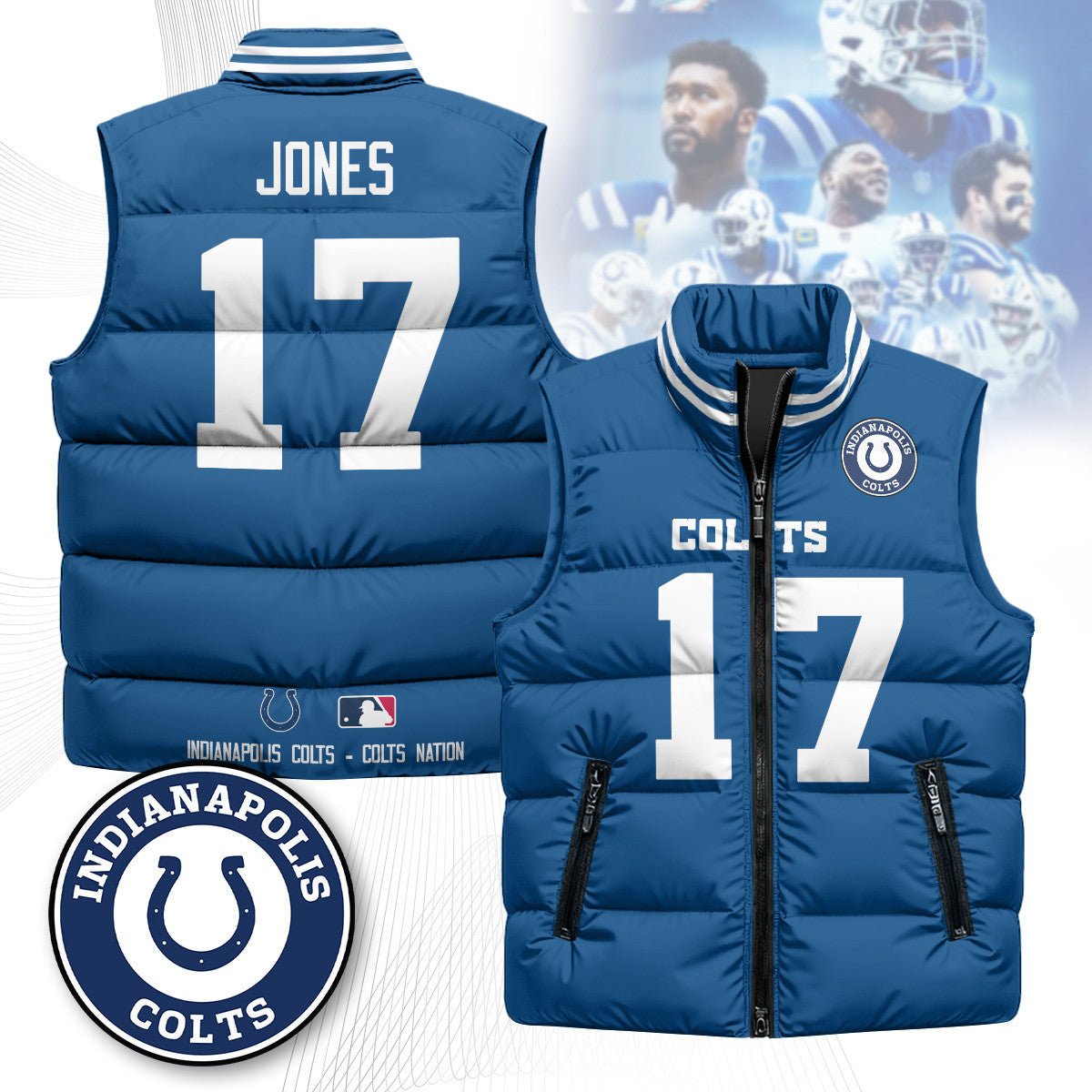 Indianapolis Colts Unisex Puffer Vest