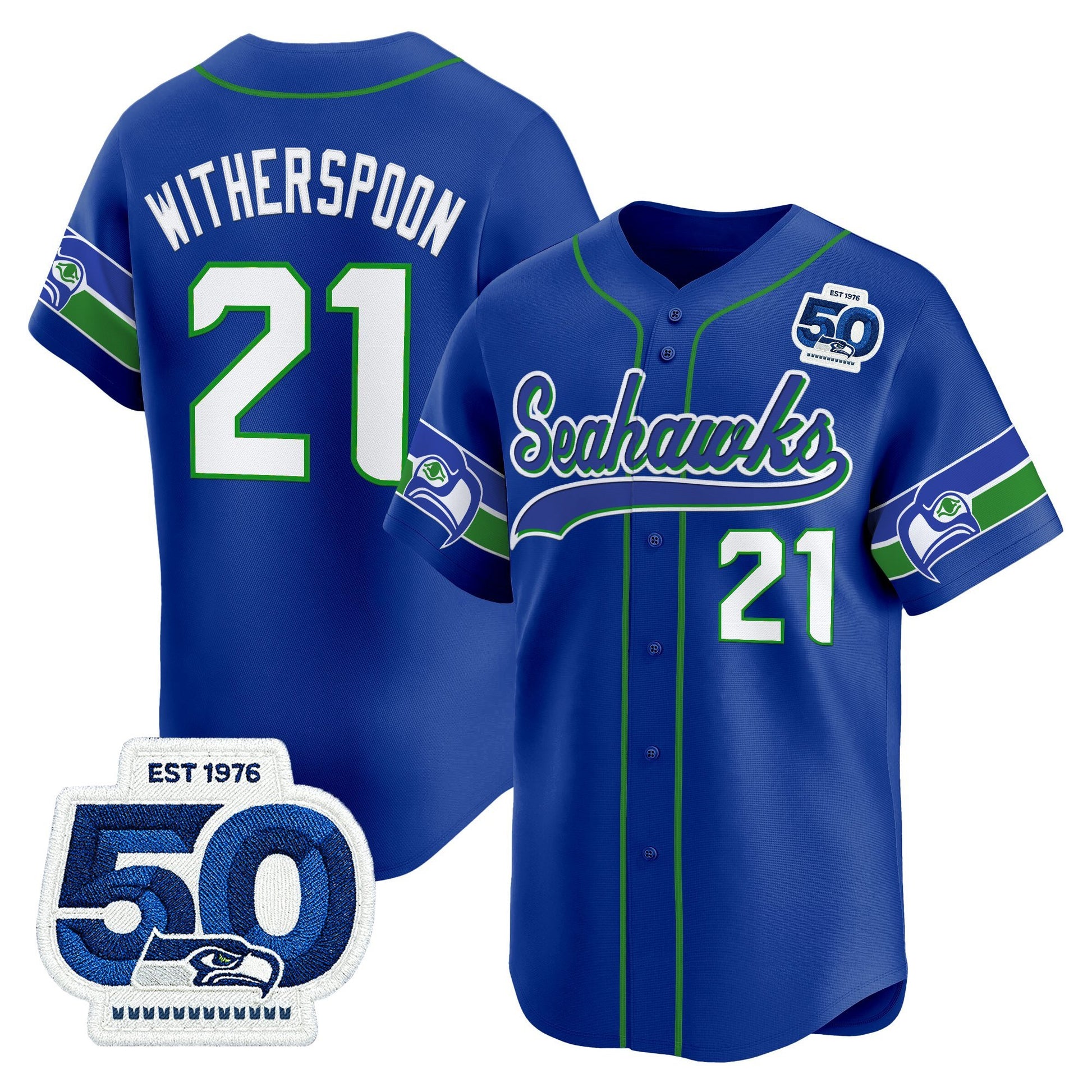 Men's Seattle Seahawks 50th Anniversary Vapor Baseball Jersey - All Stitched