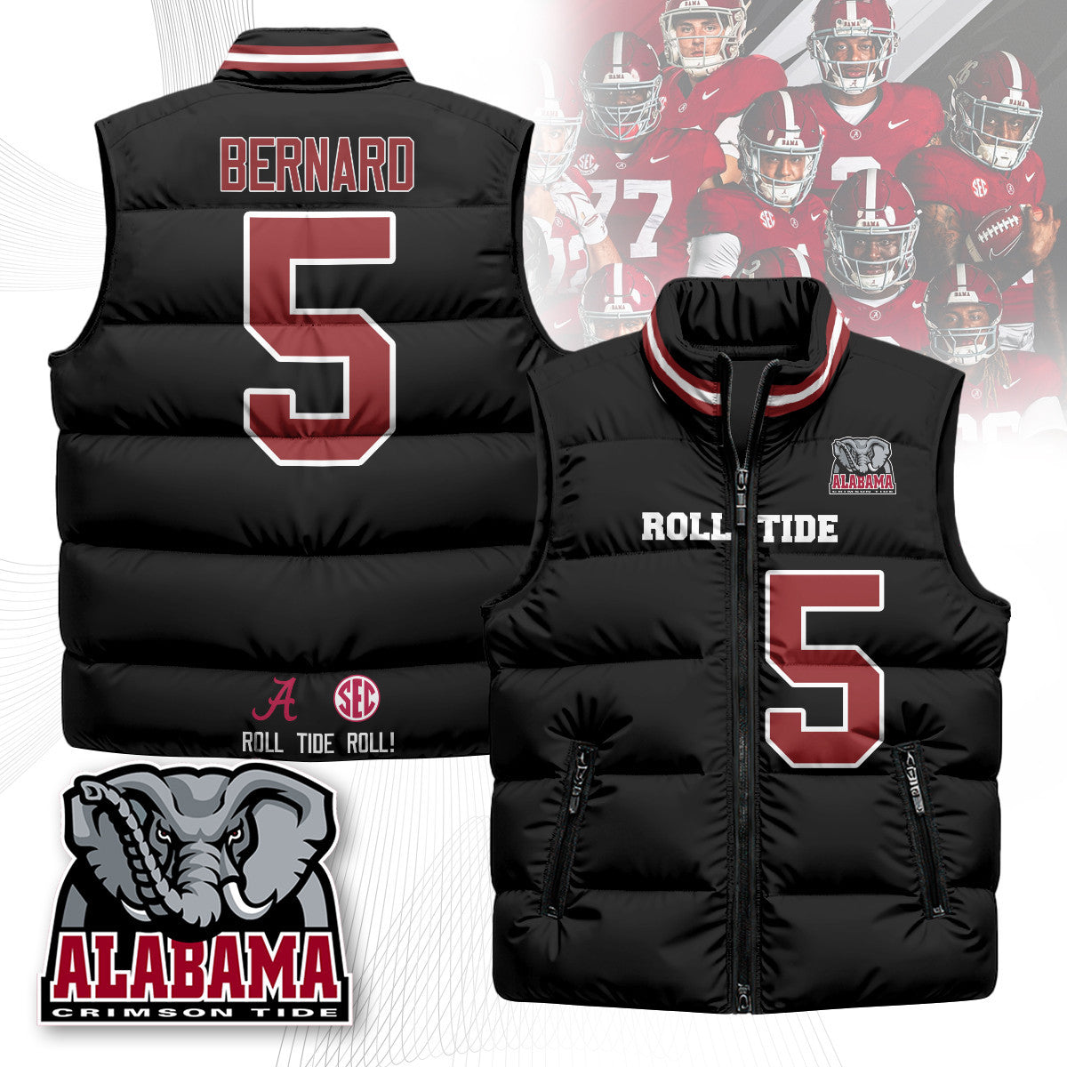 Alabama Crimson Tide Unisex Puffer Vest