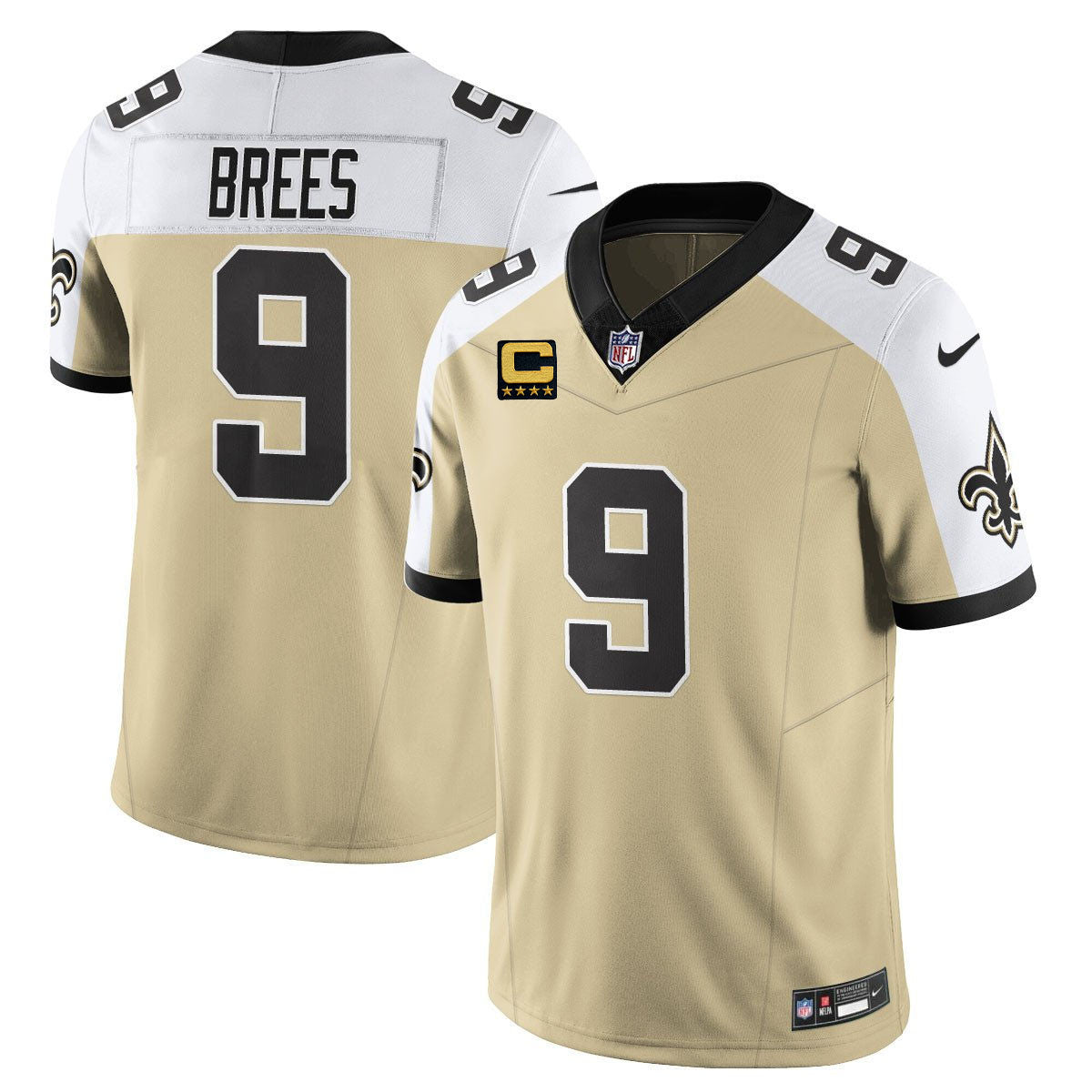 NO Golds Alternate Patch "C" Vapor Limited Jersey - All Stitched