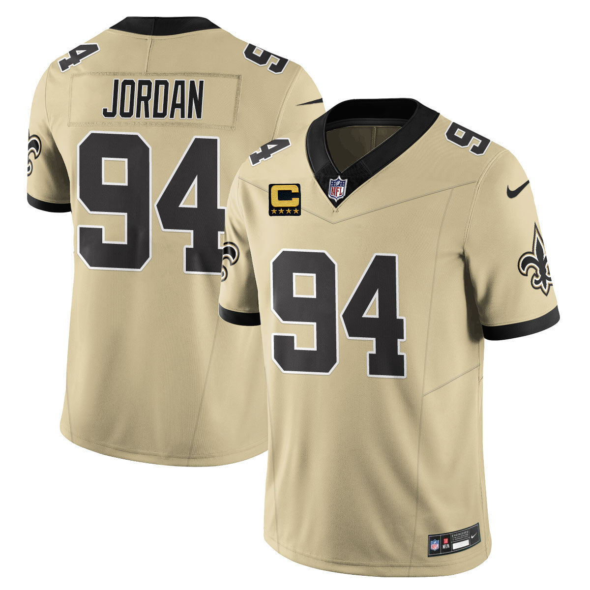 NO Golds Alternate Patch "C" Vapor Limited Jersey - All Stitched