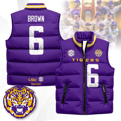 LSU Tigers Unisex Puffer Vest