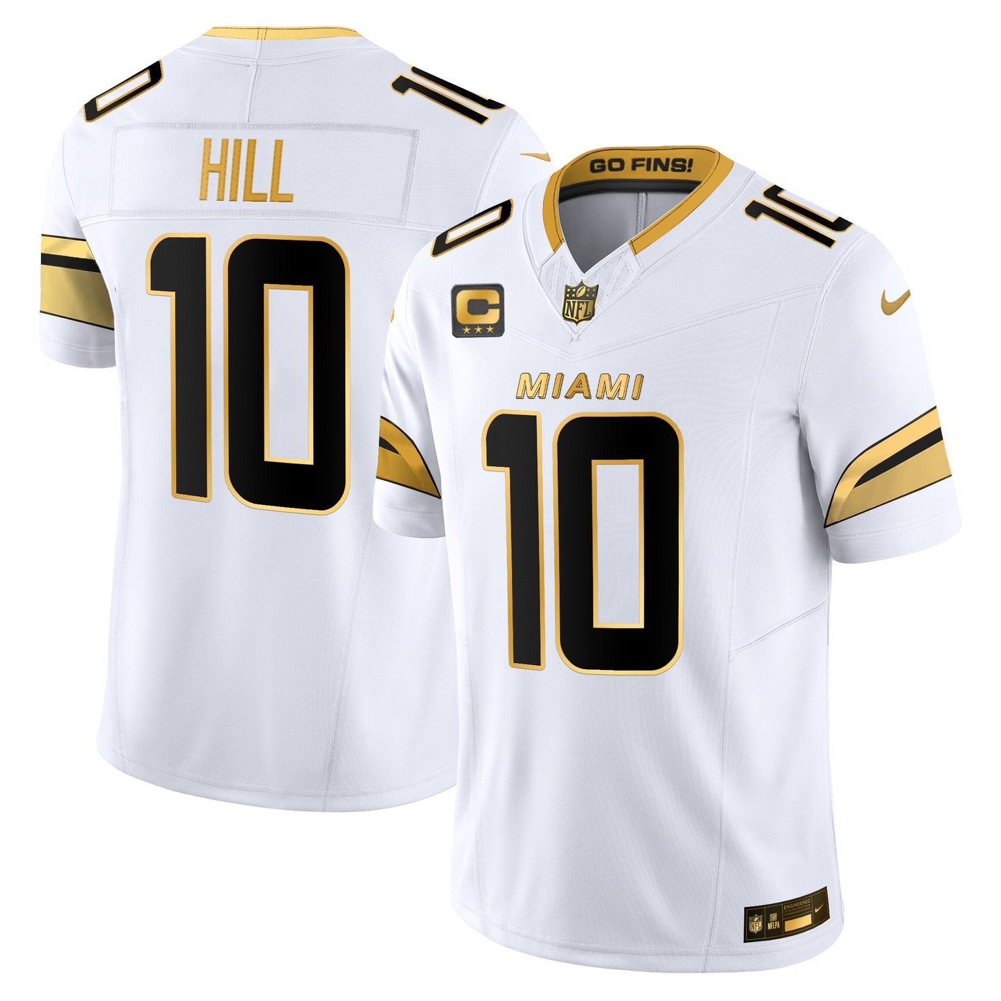 Men's Miami Dolphins 2025 "Rivalries" Gold Vapor Limited Jersey - All Stitched