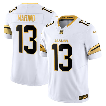 Men's Miami Dolphins 2025 "Rivalries" Gold Vapor Limited Jersey - All Stitched