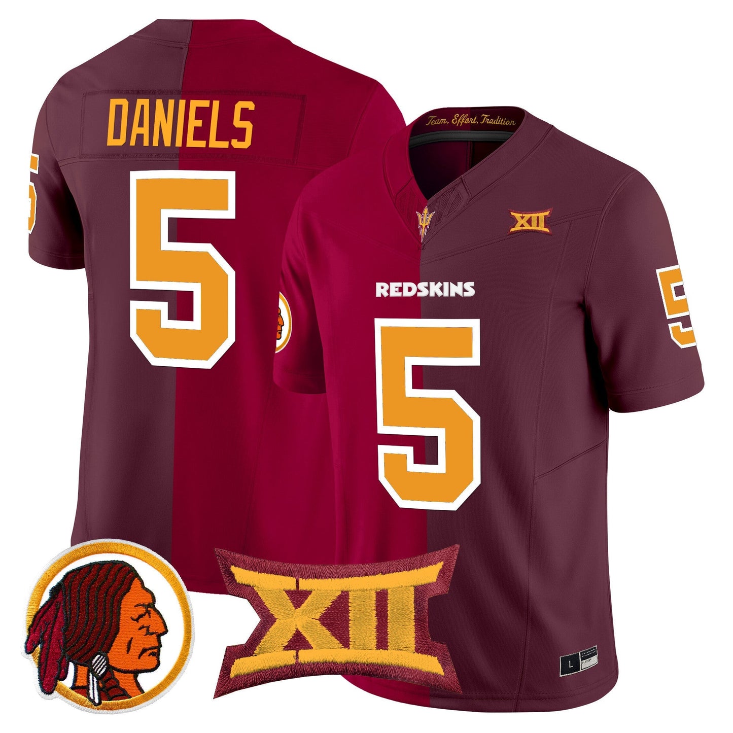 Jayden Daniels Split Vapor Limited Jersey - All Stitched