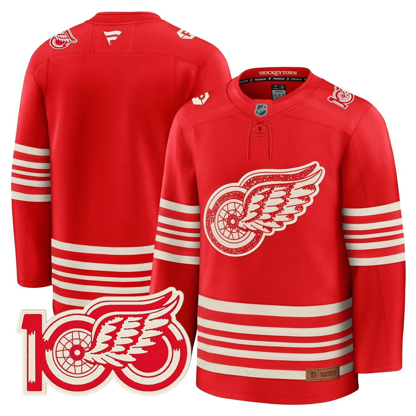 Detroit Red Wings Centennial Season Premium Jersey - All Stitched