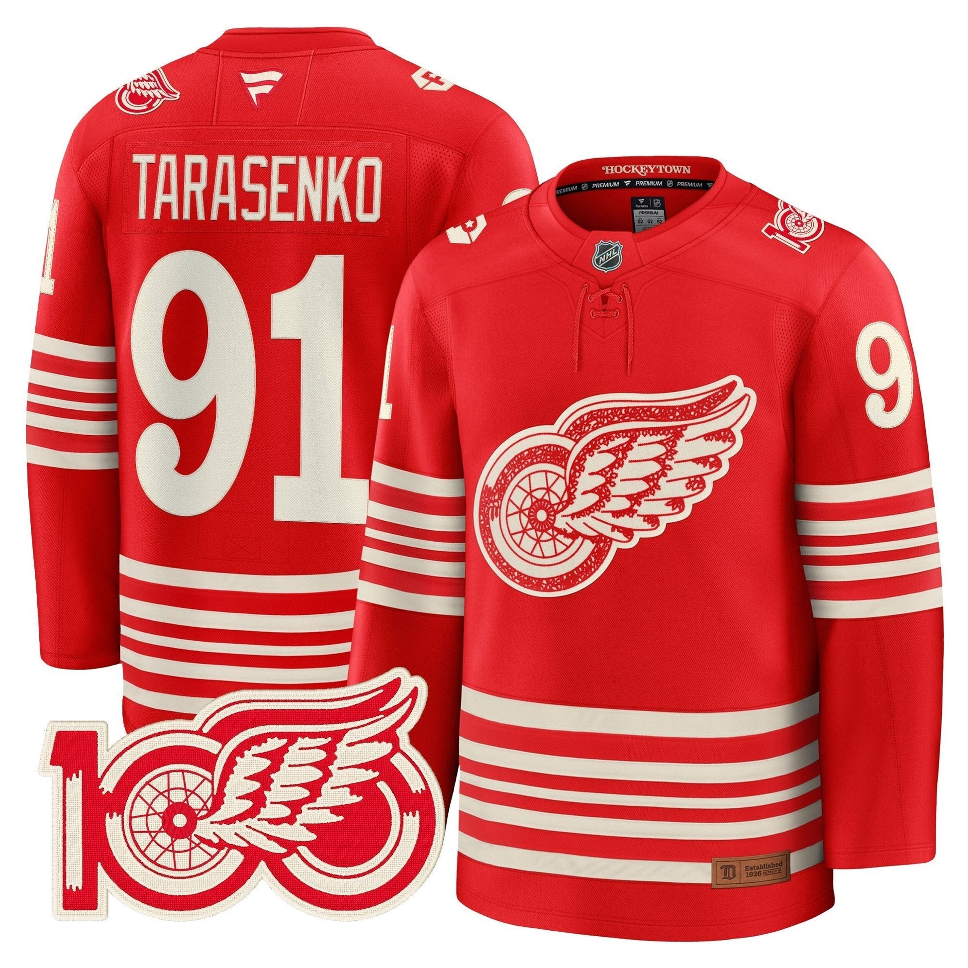 Detroit Red Wings Centennial Season Premium Jersey - All Stitched