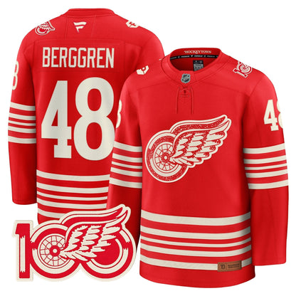 Detroit Red Wings Centennial Season Premium Jersey - All Stitched