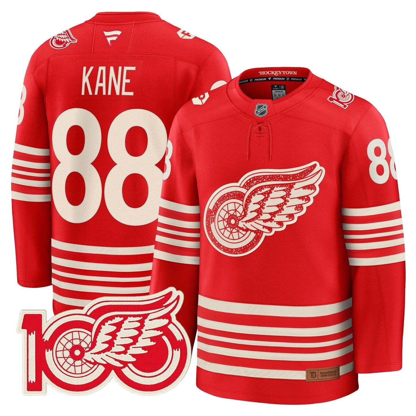 Detroit Red Wings Centennial Season Premium Jersey - All Stitched