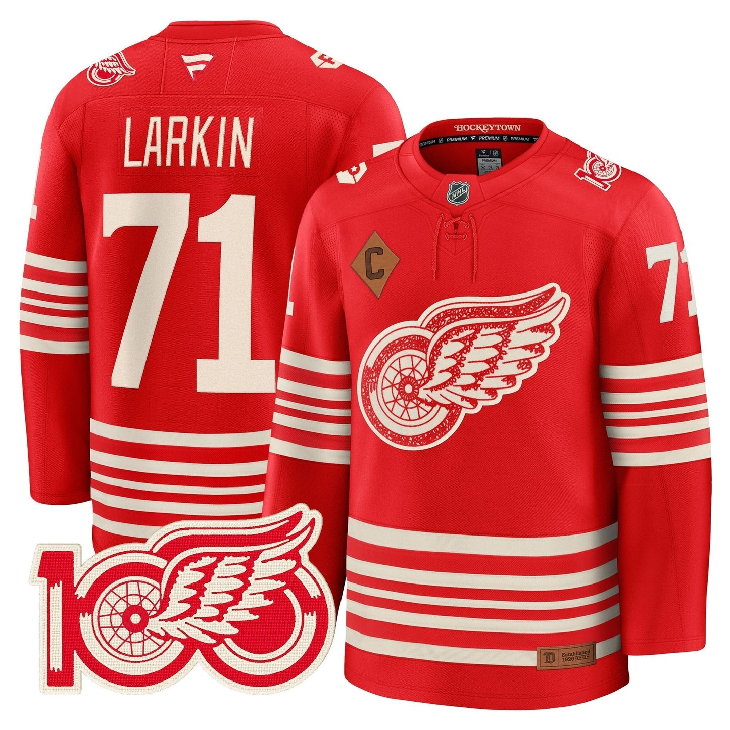 Detroit Red Wings Centennial Season Premium Jersey - All Stitched