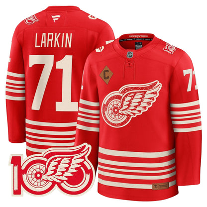 Detroit Red Wings Centennial Season Premium Jersey - All Stitched