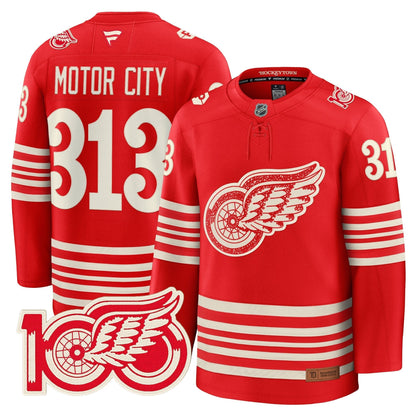 Detroit Red Wings Centennial Season Premium Jersey - All Stitched