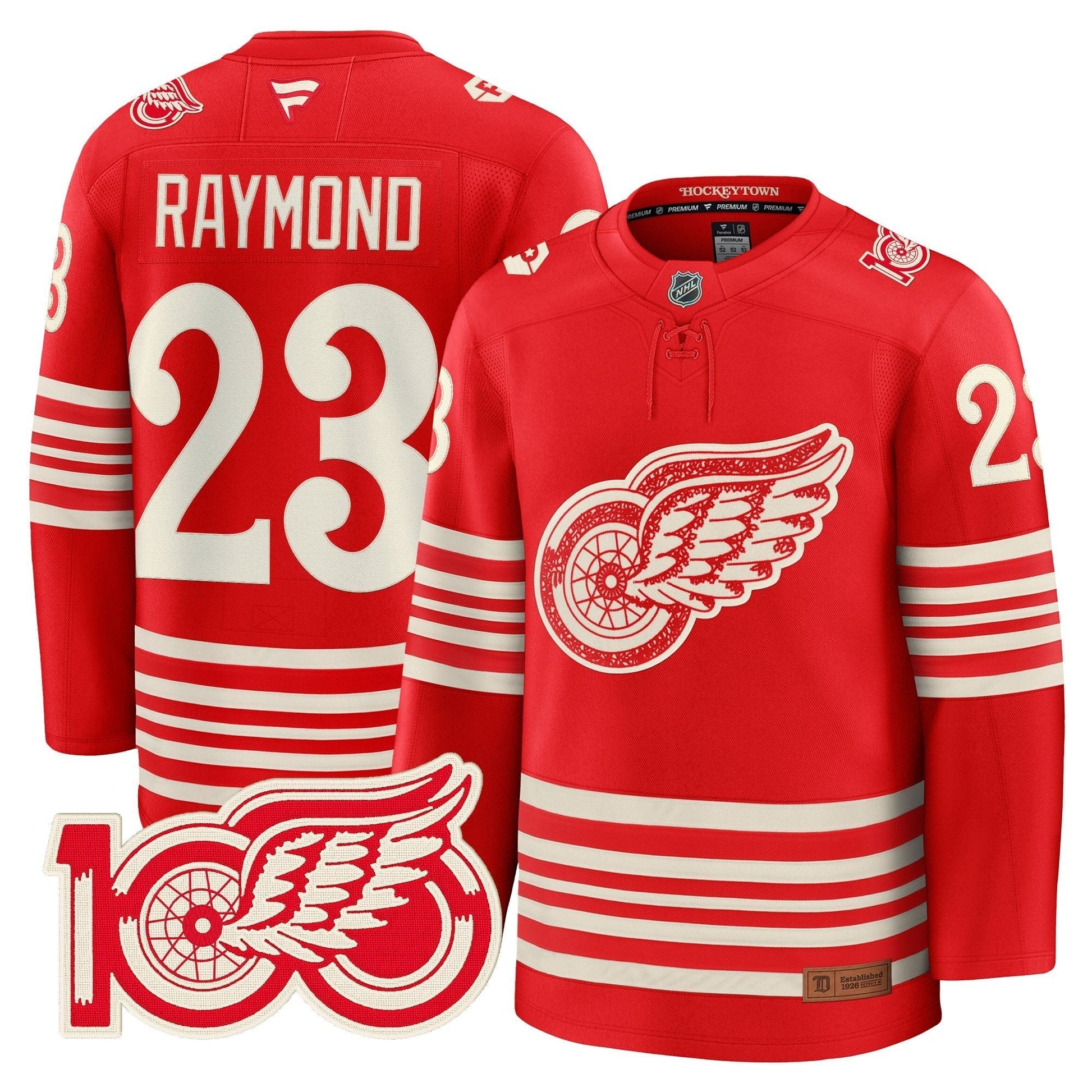 Detroit Red Wings Centennial Season Premium Jersey - All Stitched