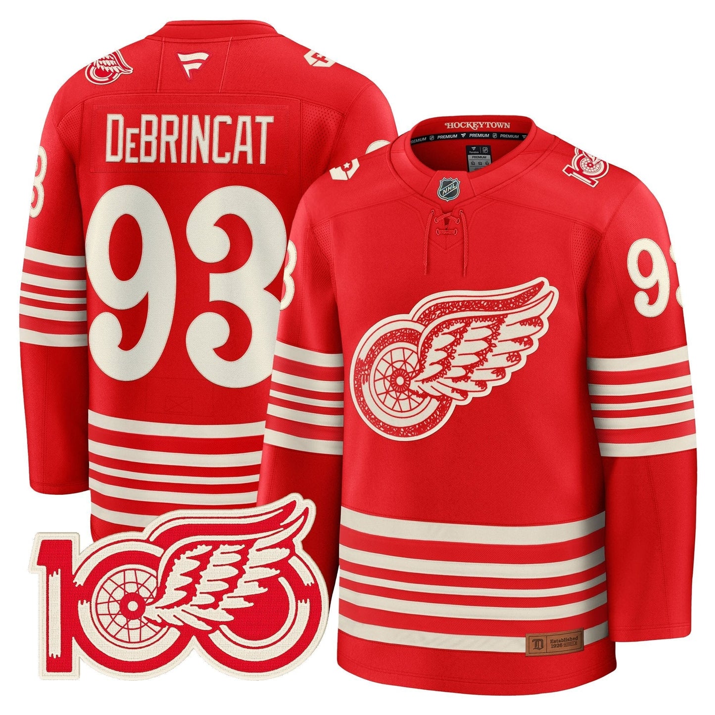Detroit Red Wings Centennial Season Premium Jersey - All Stitched