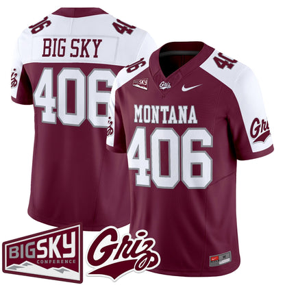 Men's Montana Grizzlies 2025 Vapor Limited Jersey - All Stitched