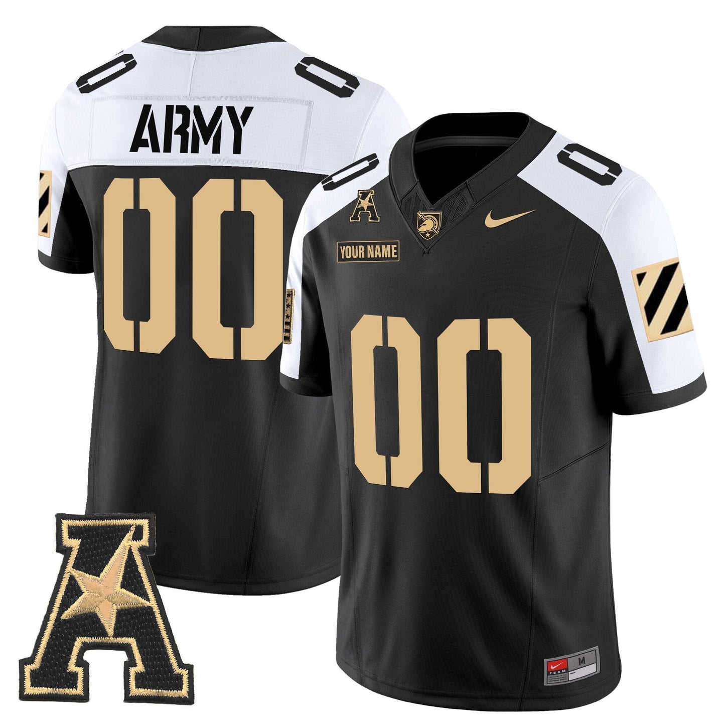 Army Black Knights 2025 Vapor Limited Custom Jersey - All Stitched