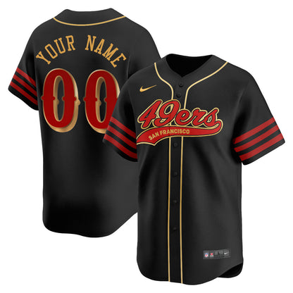 Custom San Francisco 49ers Rivalry Series Baseball Jersey - All Stitched