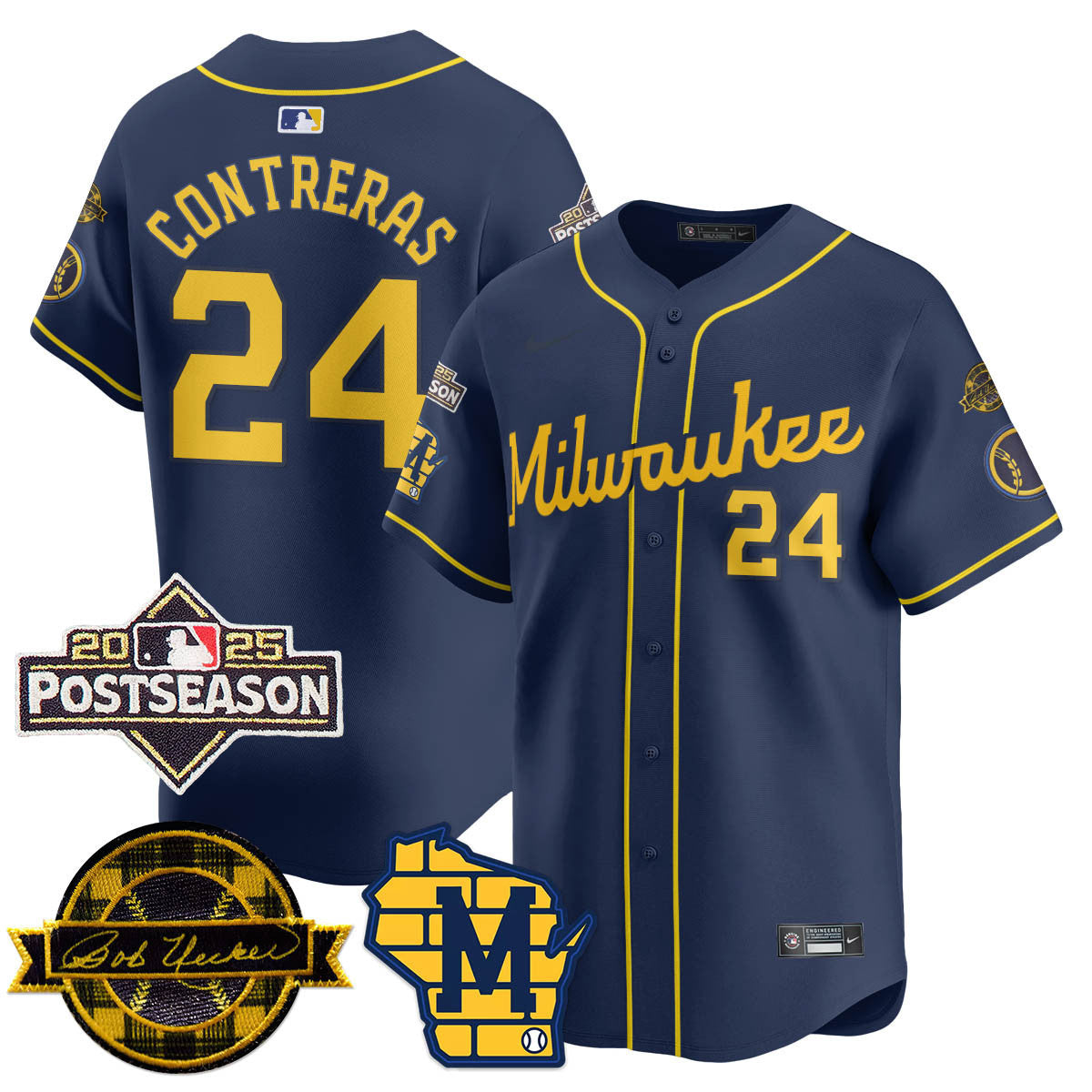Milwaukee Brewers 2025 Postseason Jersey - All Stitched