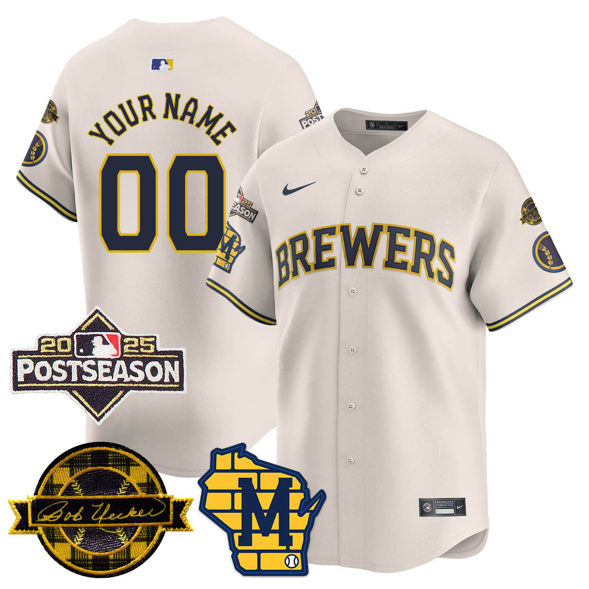 Milwaukee Brewers 2025 Postseason Jersey - All Stitched