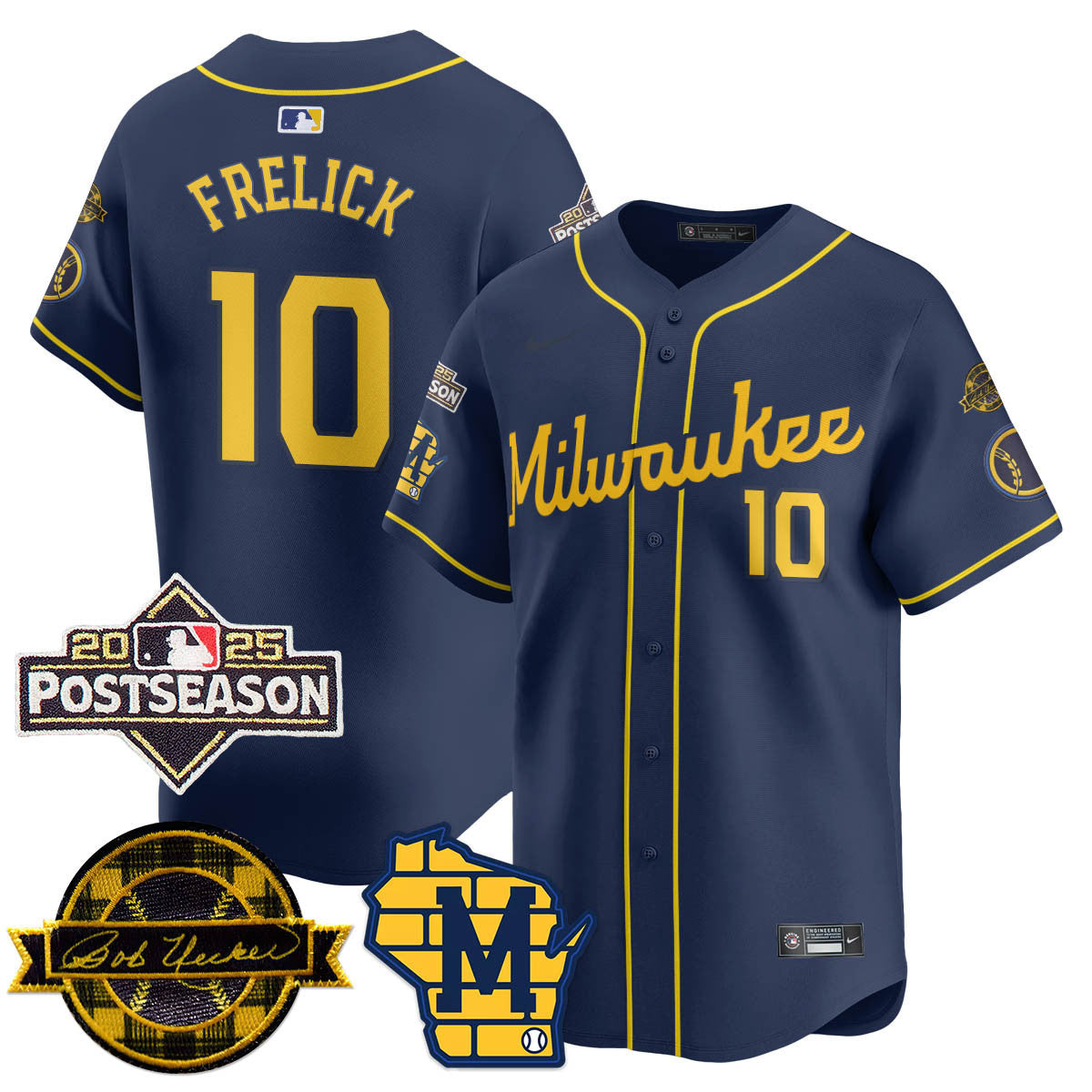 Milwaukee Brewers 2025 Postseason Jersey - All Stitched