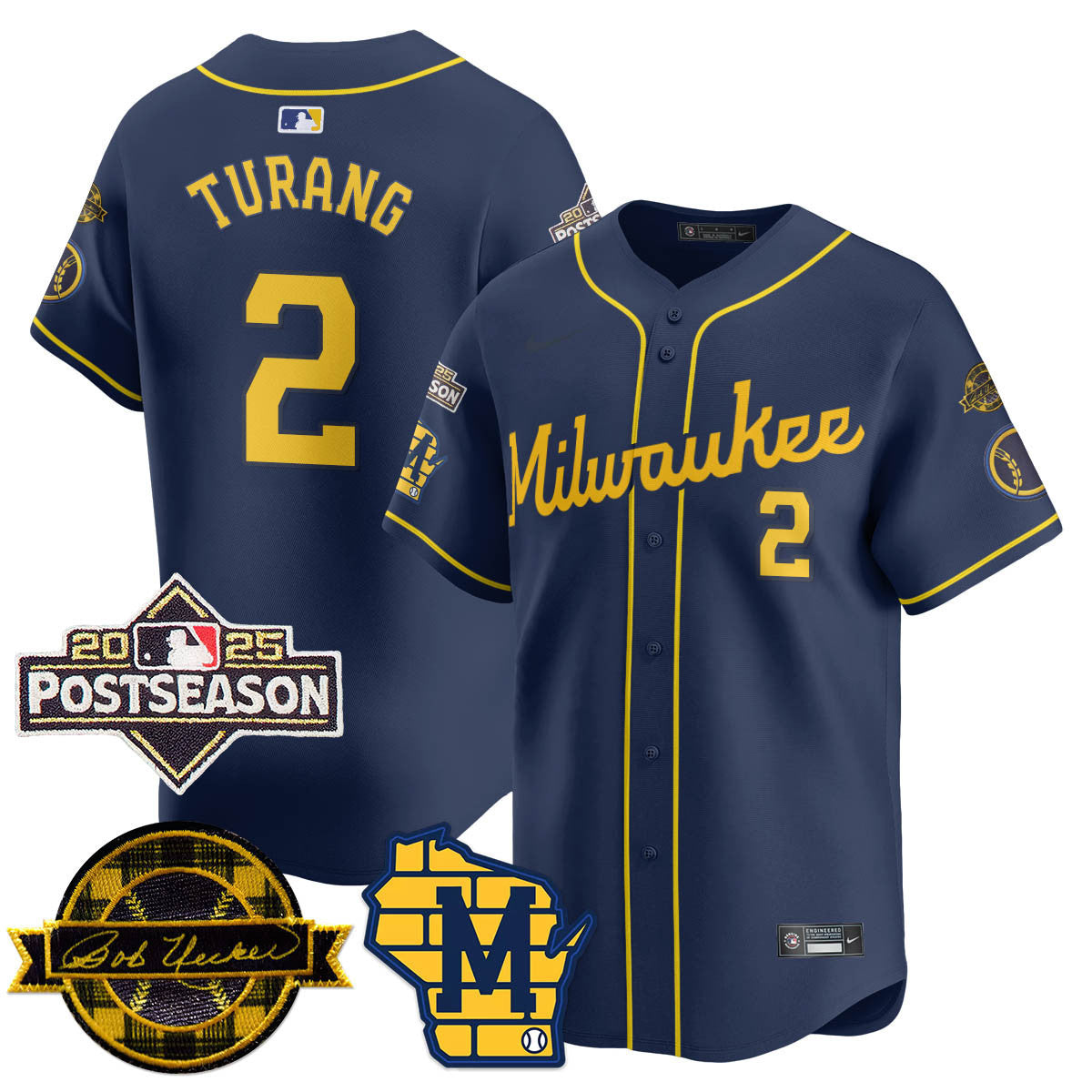 Milwaukee Brewers 2025 Postseason Jersey - All Stitched