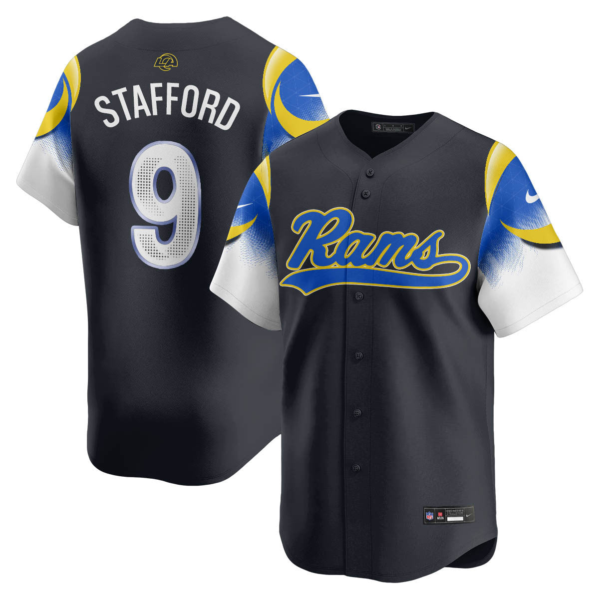 Los Angeles Rams Rivalry Series Baseball Jersey - All Stitched