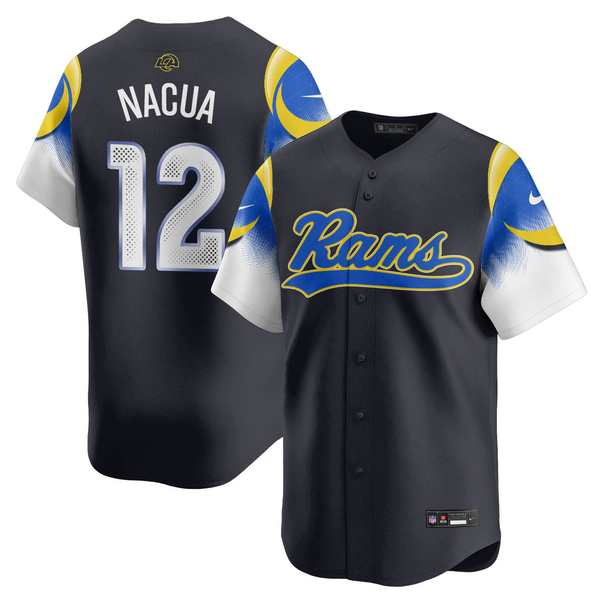 Los Angeles Rams Rivalry Series Baseball Jersey - All Stitched