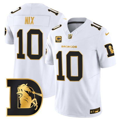 Men's Denver Broncos Throwback Gold Vapor Limited Jersey - All Stitched