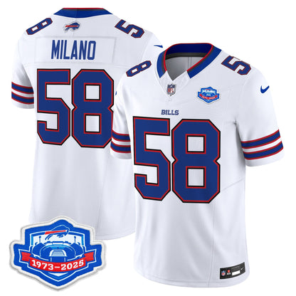 Men's Buffalo Bills 2025 Farewell Season Patch Vapor Limited Jersey - All Stitched