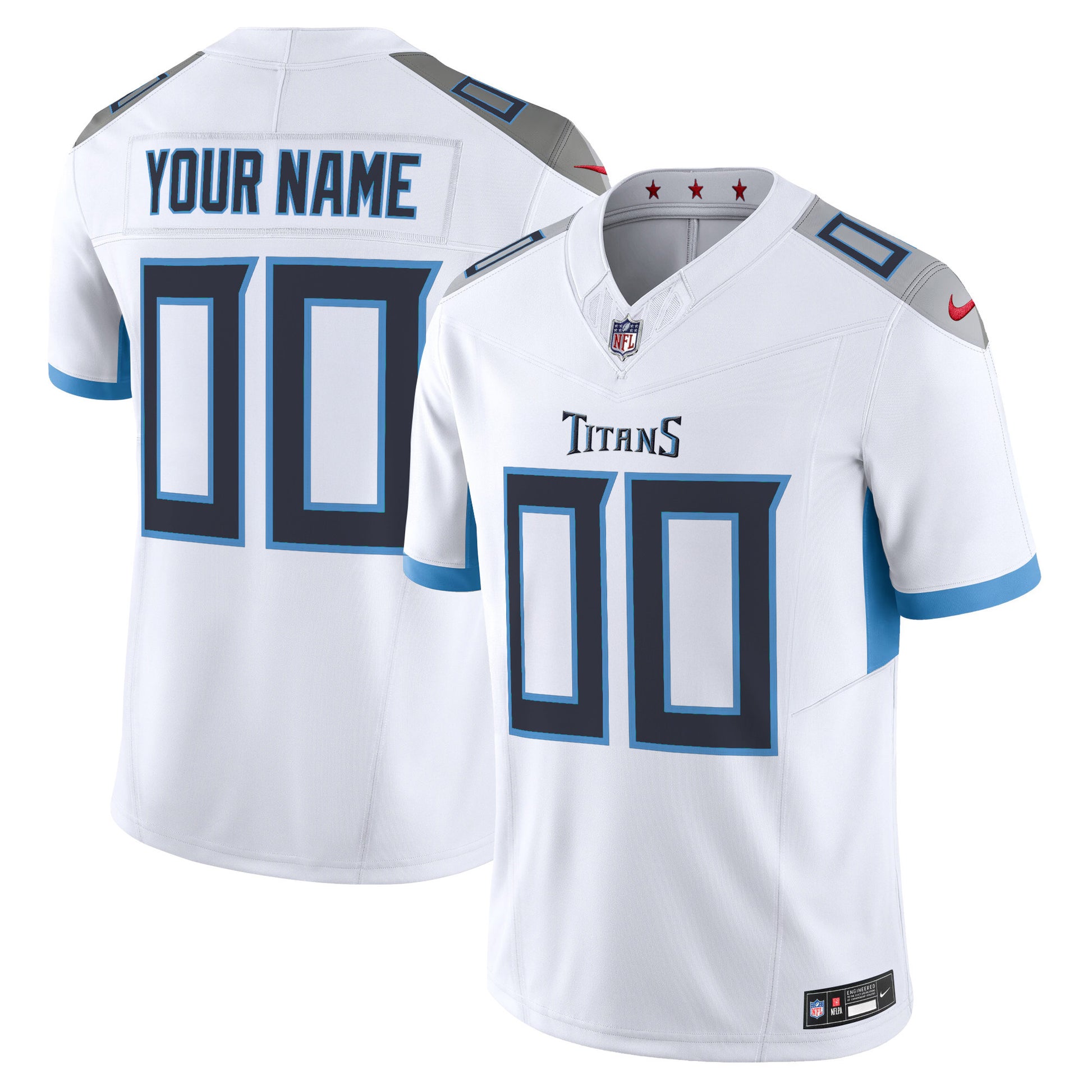 Tennessee Titans 2025 Vapor Limited Custom Jersey - All Stitched