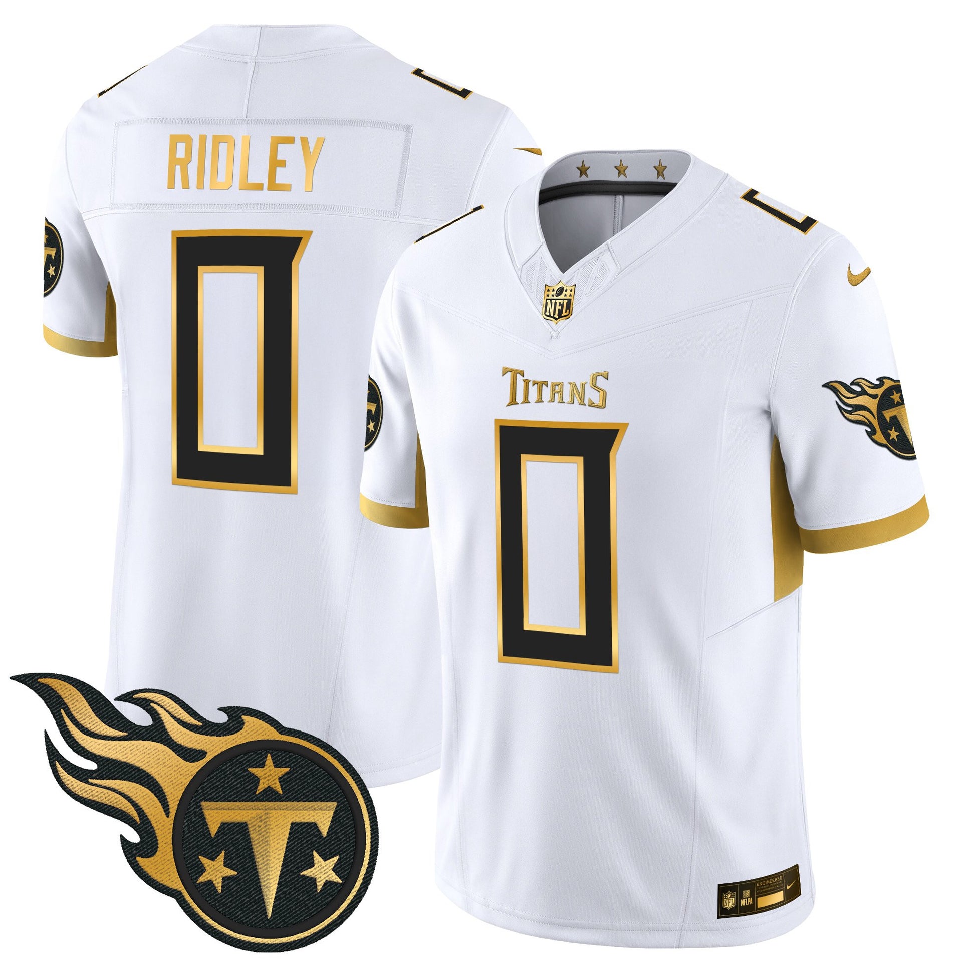 Men's Tennessee Titans 2025 Gold Vapor Limited Jersey - All Stitched