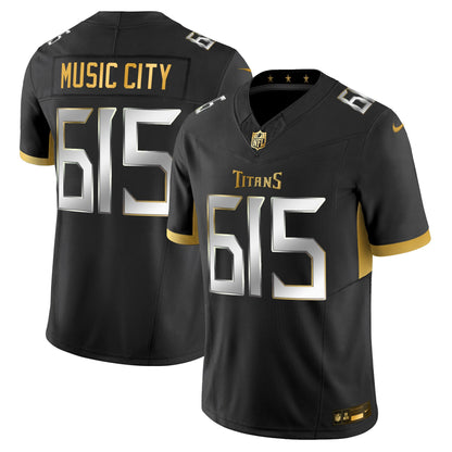 Men's Tennessee Titans 2025 Gold Vapor Limited Jersey - All Stitched