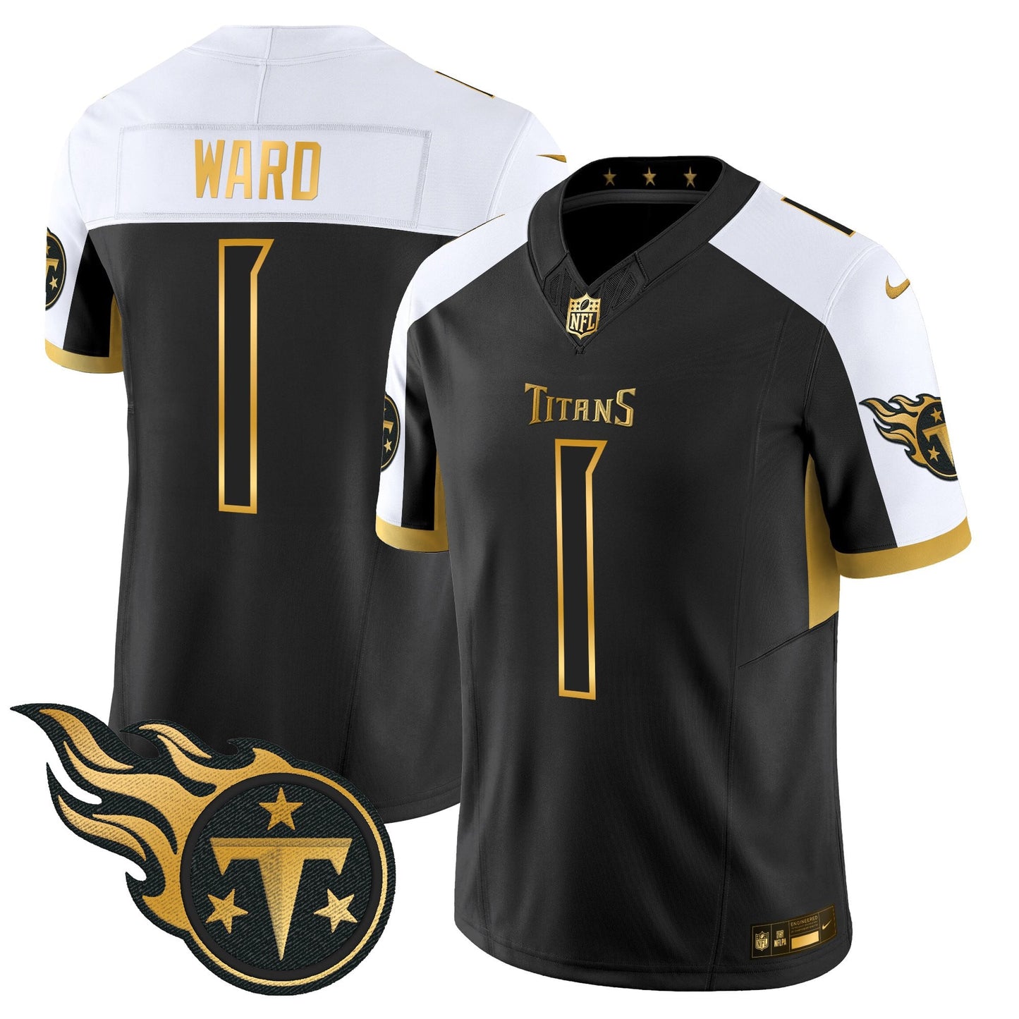 Men's Tennessee Titans 2025 Gold Vapor Limited Jersey - All Stitched