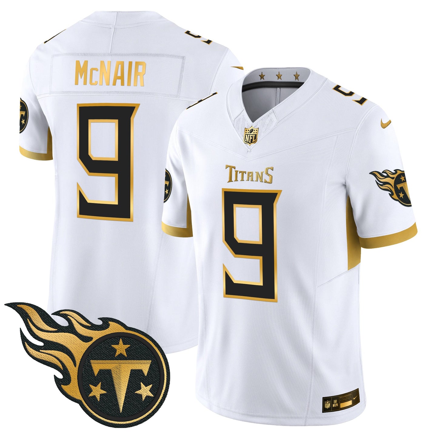 Men's Tennessee Titans 2025 Gold Vapor Limited Jersey - All Stitched
