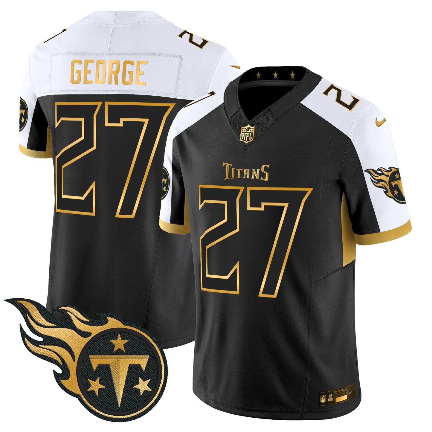 Men's Tennessee Titans 2025 Gold Vapor Limited Jersey - All Stitched