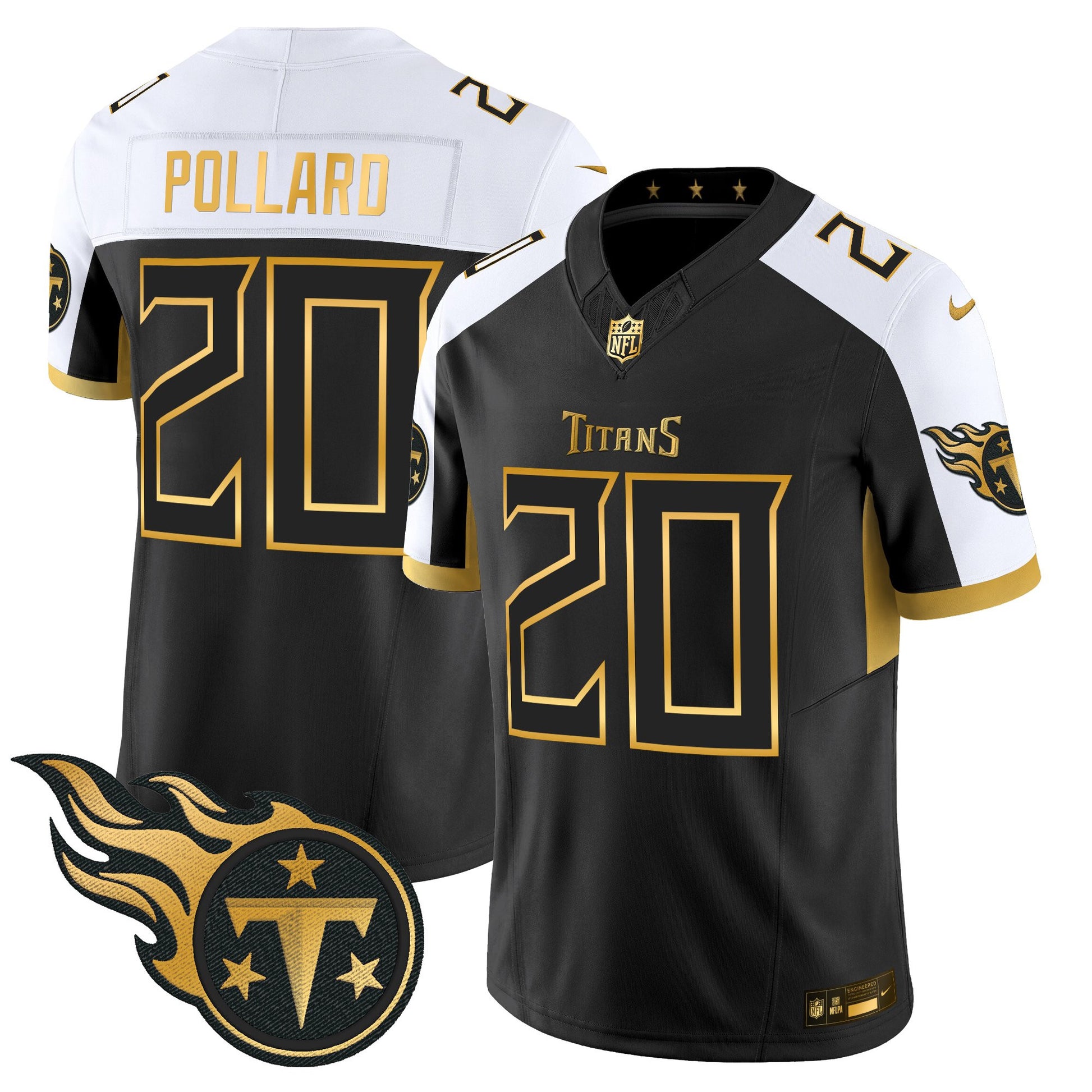 Men's Tennessee Titans 2025 Gold Vapor Limited Jersey - All Stitched