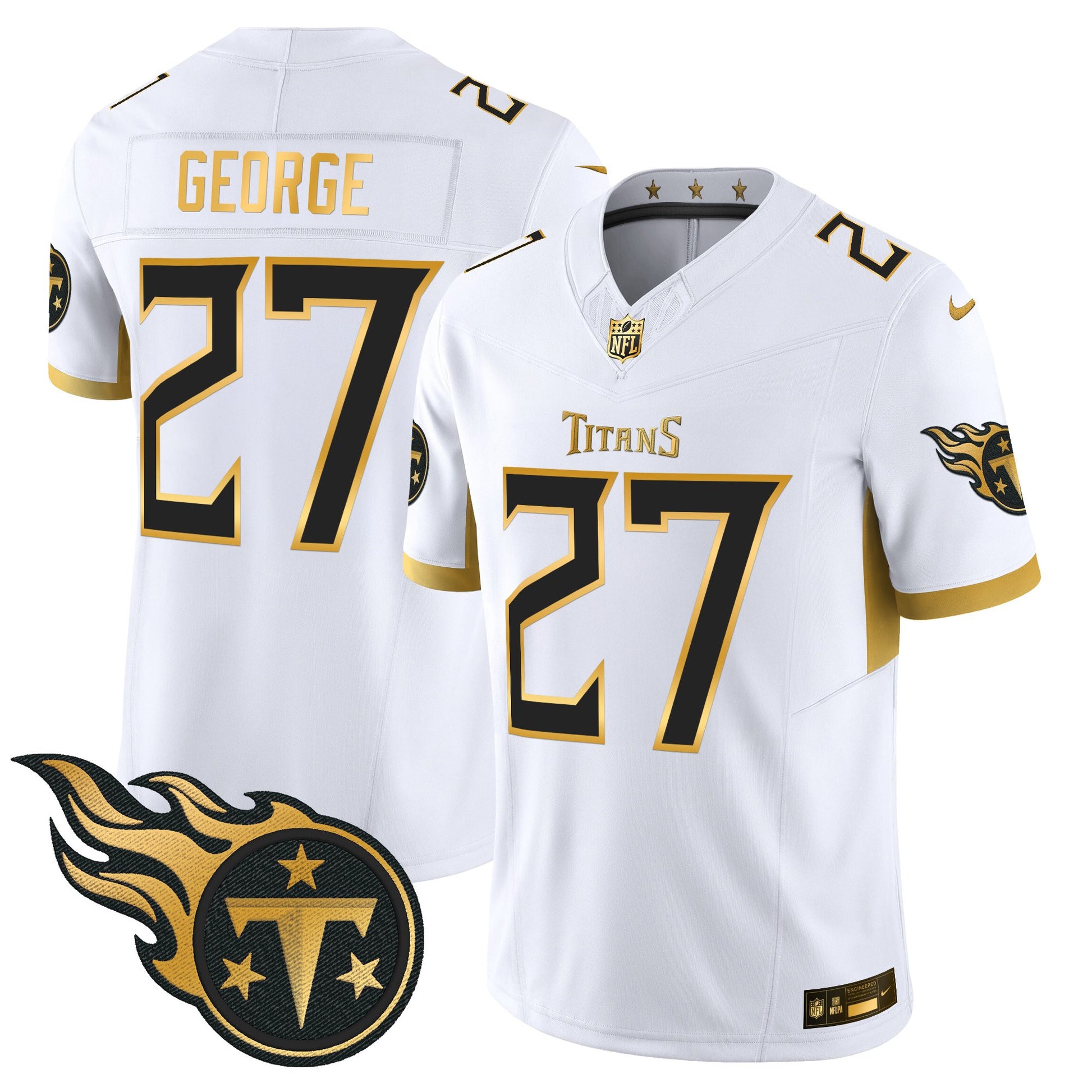 Men's Tennessee Titans 2025 Gold Vapor Limited Jersey - All Stitched