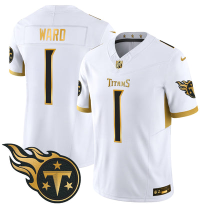 Men's Tennessee Titans 2025 Gold Vapor Limited Jersey - All Stitched