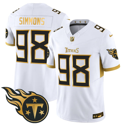 Men's Tennessee Titans 2025 Gold Vapor Limited Jersey - All Stitched